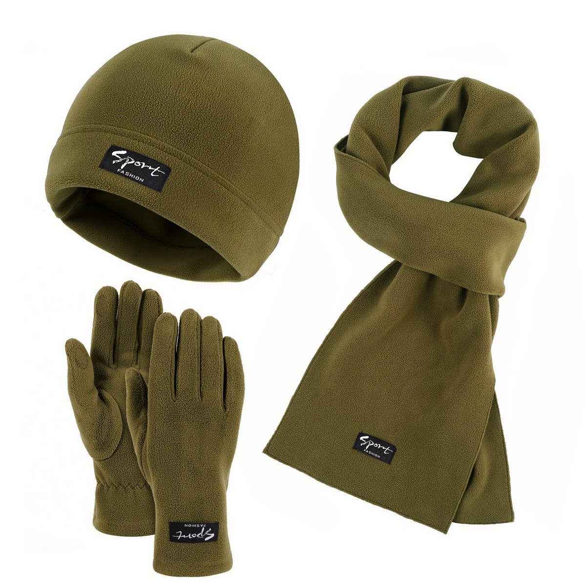 WINTER OUTDOOR COLD-PROOF HAT THREE-PIECE SET