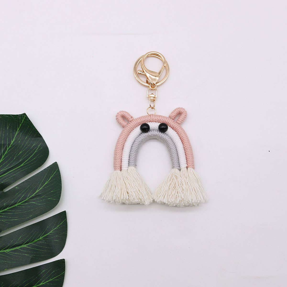 FASHION HAND-WOVEN RAINBOW TASSEL KEYCHAIN_CWMM1582