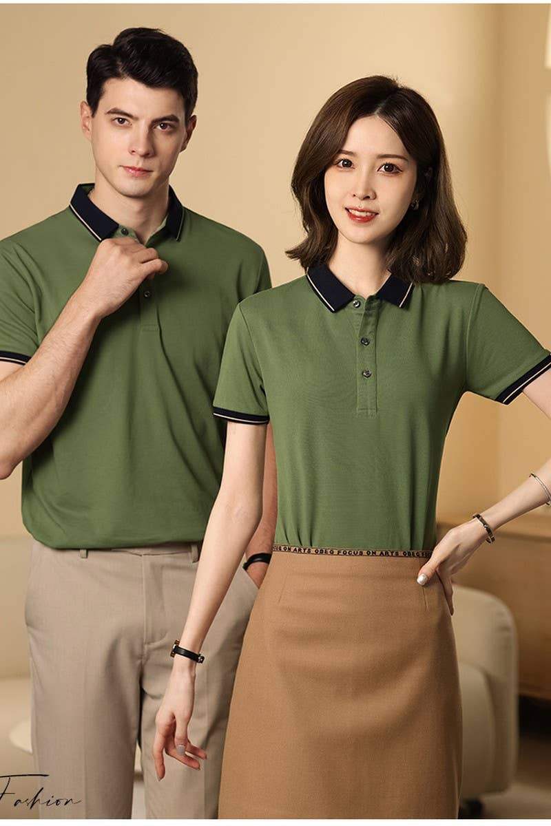 CWTBLS02447_SHORT-SLEEVED CASUAL TOPS FOR WORK AND WEEKENDS