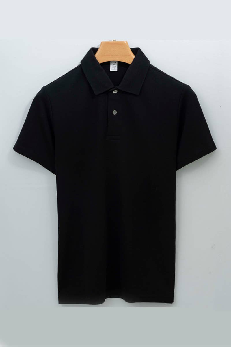 CWTBLS1783_MEN'S SHORT-SLEEVED SEAMLESS COLLAR POLO SHIRT