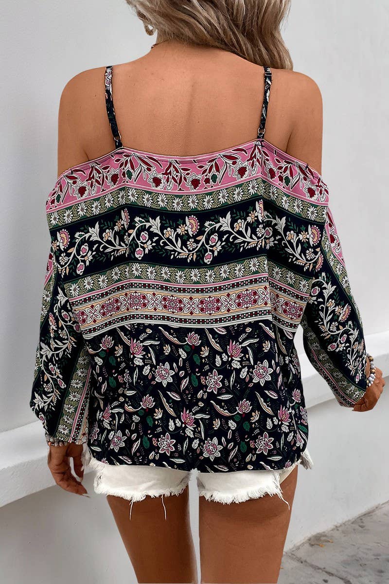 CWTBLSL0588_BAT-SLEEVE ETHNIC PRINT CAMISOLE TOP