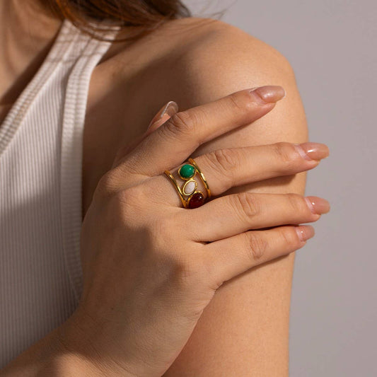 LIGHT LUXURY NICHE MORANDI COLOR RING