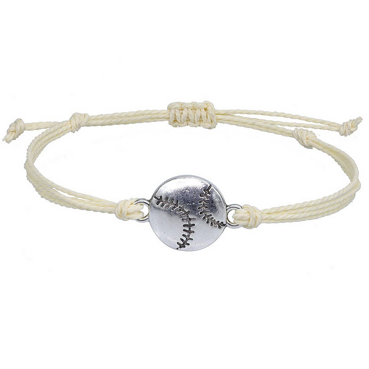 WATERPROOF WAX THREAD WOVEN FOOTBALL BRACELET