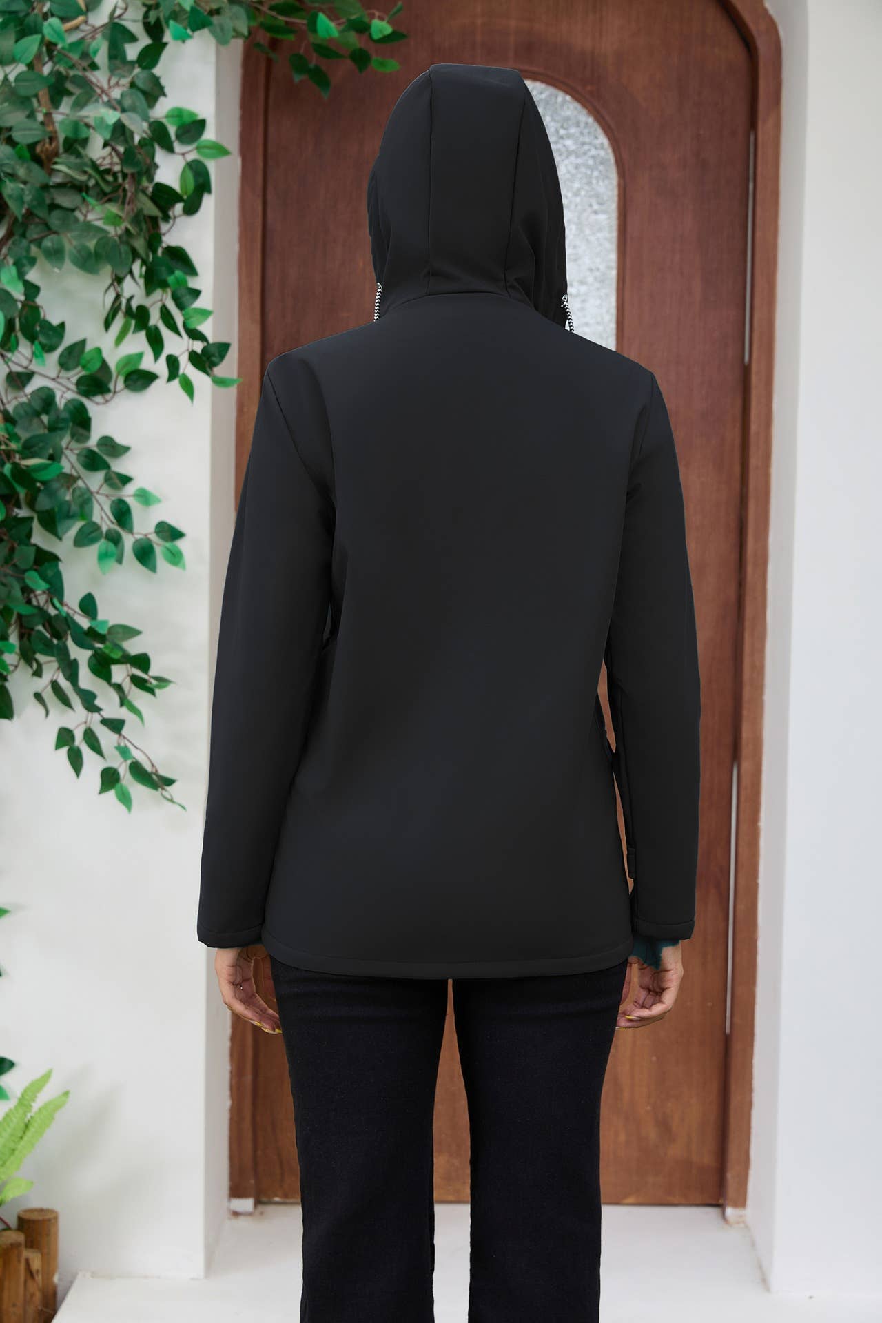 Composite fleece waterproof hooded jacket