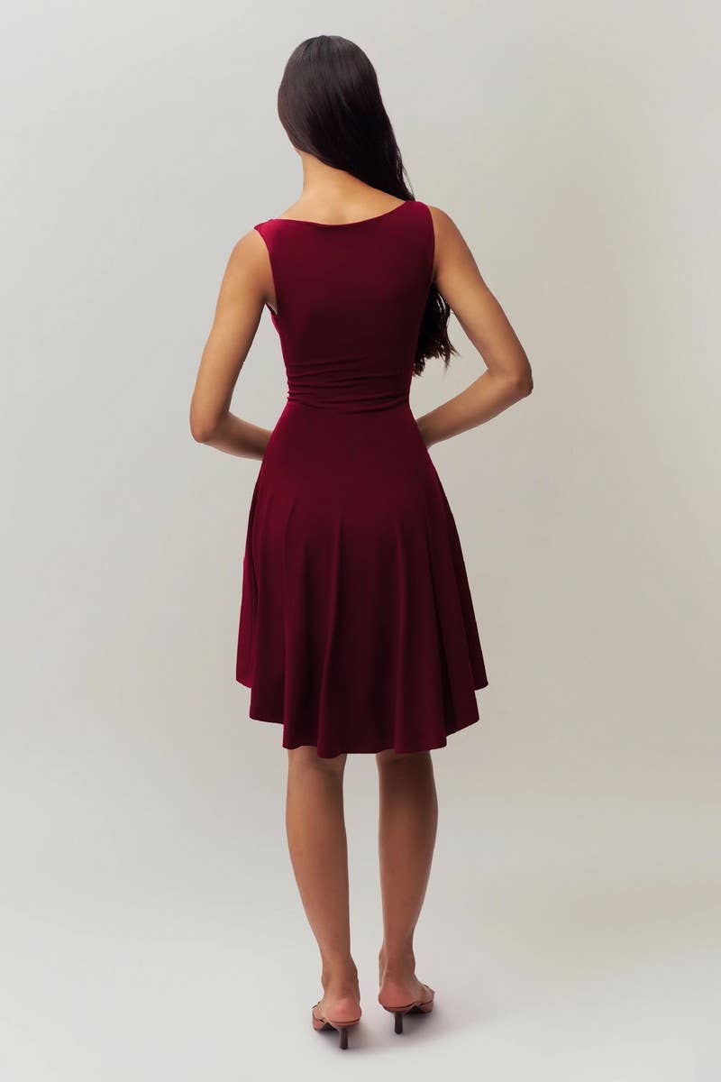 CWDSD8794_SOLID SLEEVELESS SEXY OFF-SHOULDER DRESS