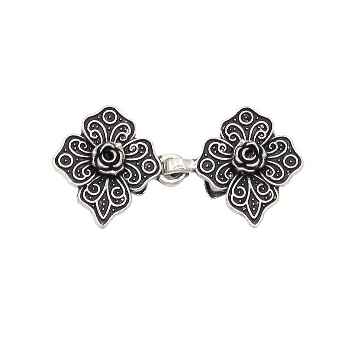 NEW BUCKLE ROSE LEAF RETRO SHAWL CLIP FIXED