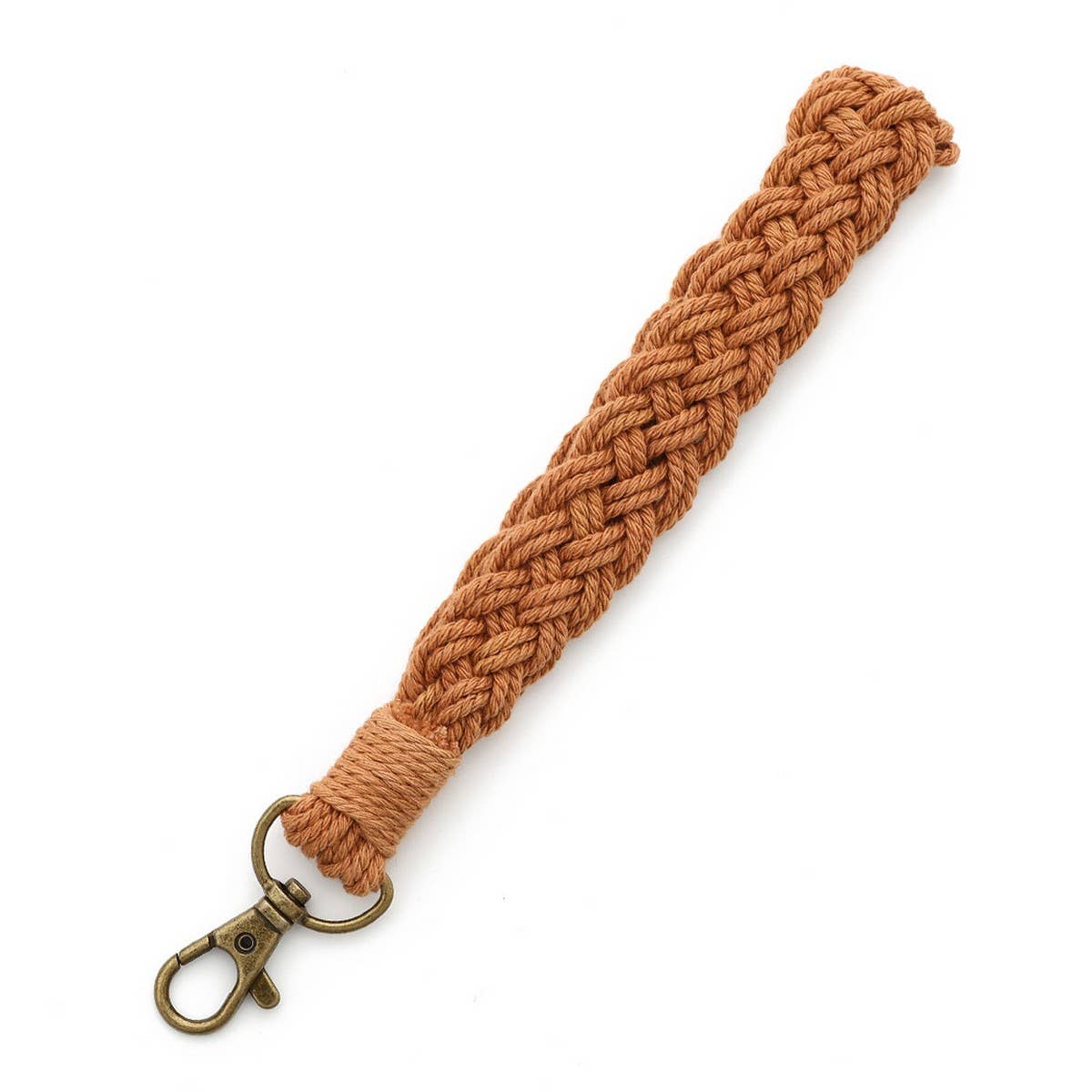 Boho Handmade Woven Stripe Keychain Wrist Strap_CWAB5015