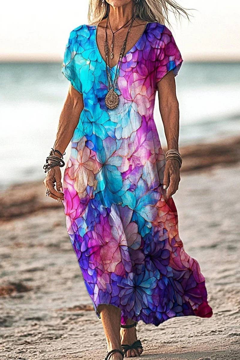 CWDMD6217_NEW SUMMER RETRO PRINT CASUAL DRESS