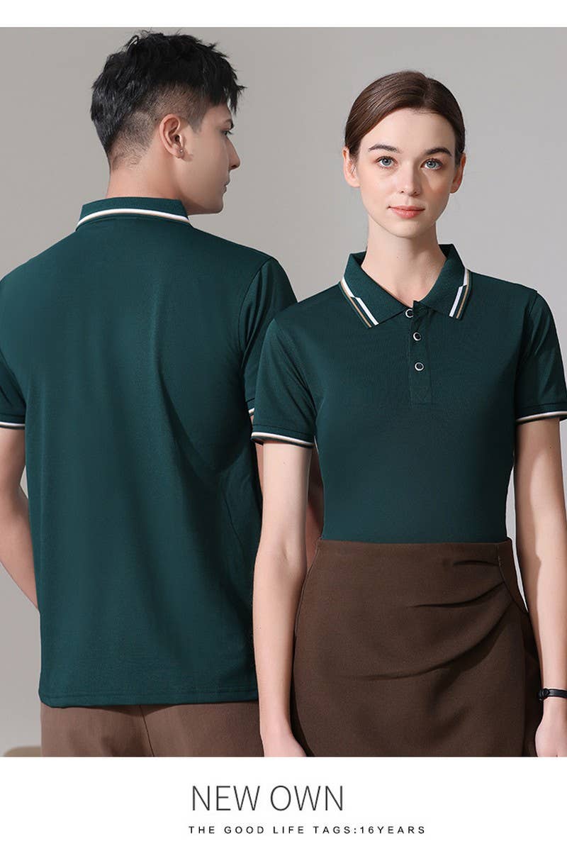 CWTBLS02418_SOLID COLOR COLLARED WORK POLO SHIRT