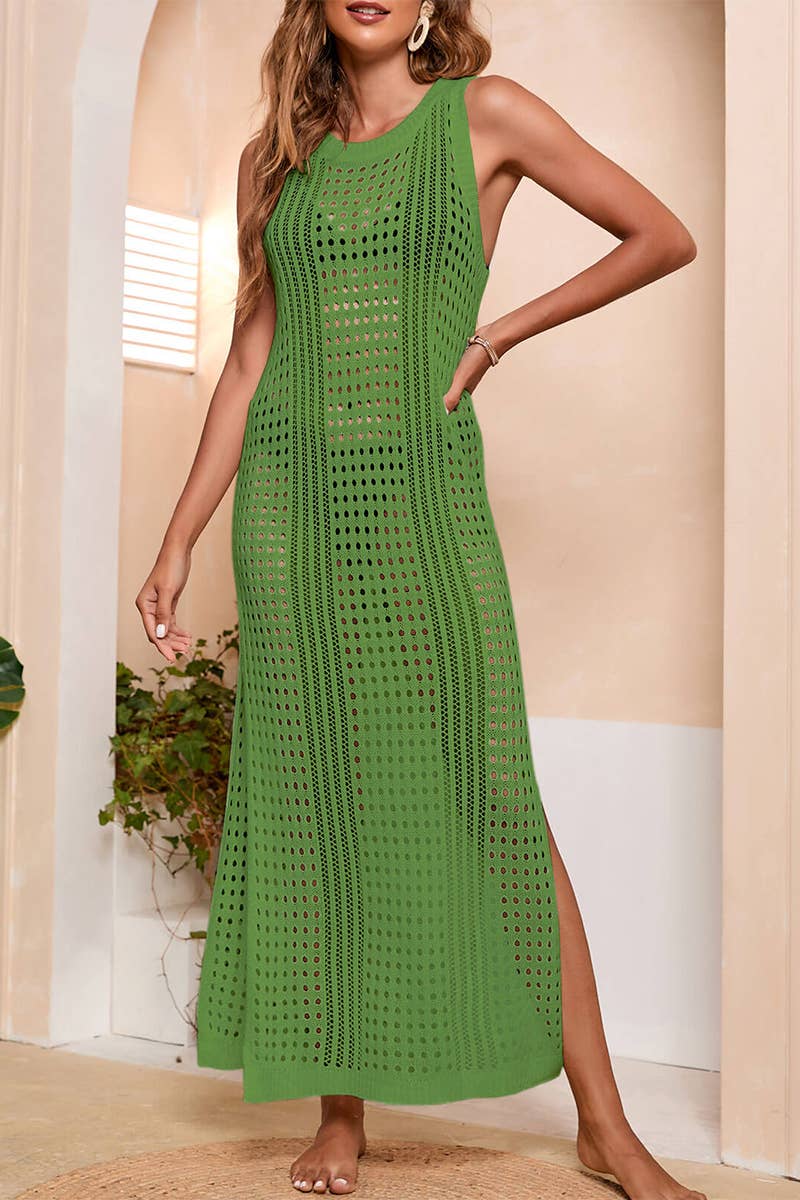 CWDHL0644_SPRING AND SUMMER LOOSE LONG HOLLOW CARDIGAN