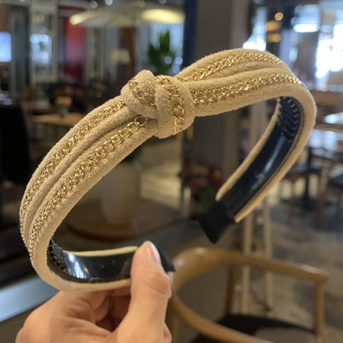 CHAIN KNOT DECOR HEADBAND_CWAHA0207