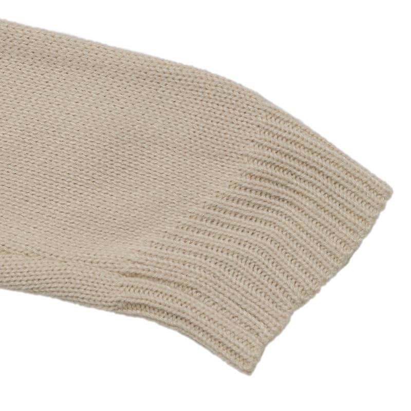 College wind long-sleeved striped v-neck sweater