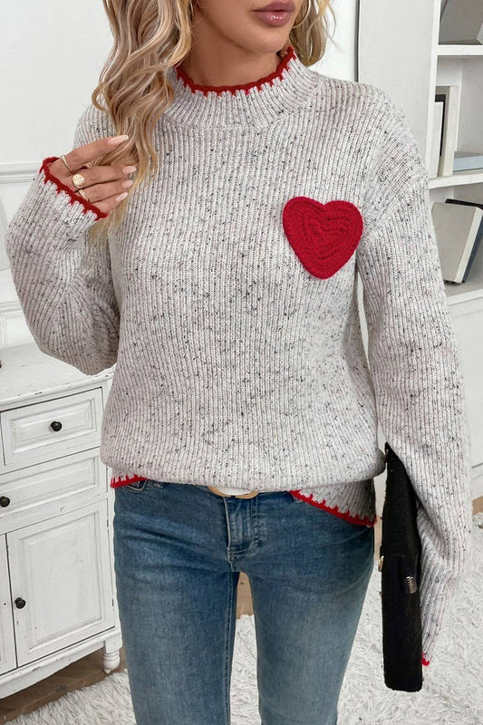 CWOSWL6232_HALF TURTLENECK VALENTINE'S DAY HEART SWEATER