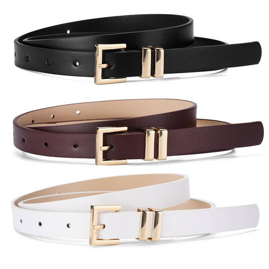 SIMPLE ALL-MATCH DRESS WITH SLIM WAIST BELT_CWABE0593