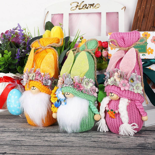 EASTER RUDOLPH CARROT BUNNY DOLL ORNAMENTS