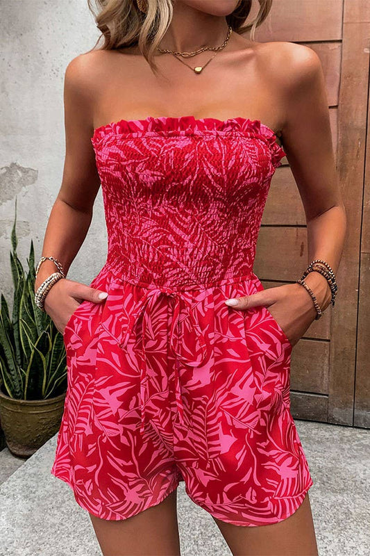 CWSJS0834_OFF-SHOULDER ELASTIC PRINTED TUBE TOP JUMPSUIT