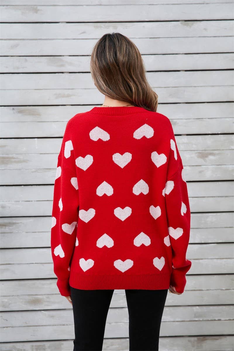 CWOSWL5777_VALENTINE'S DAY ROUND NECK HEART SWEATER