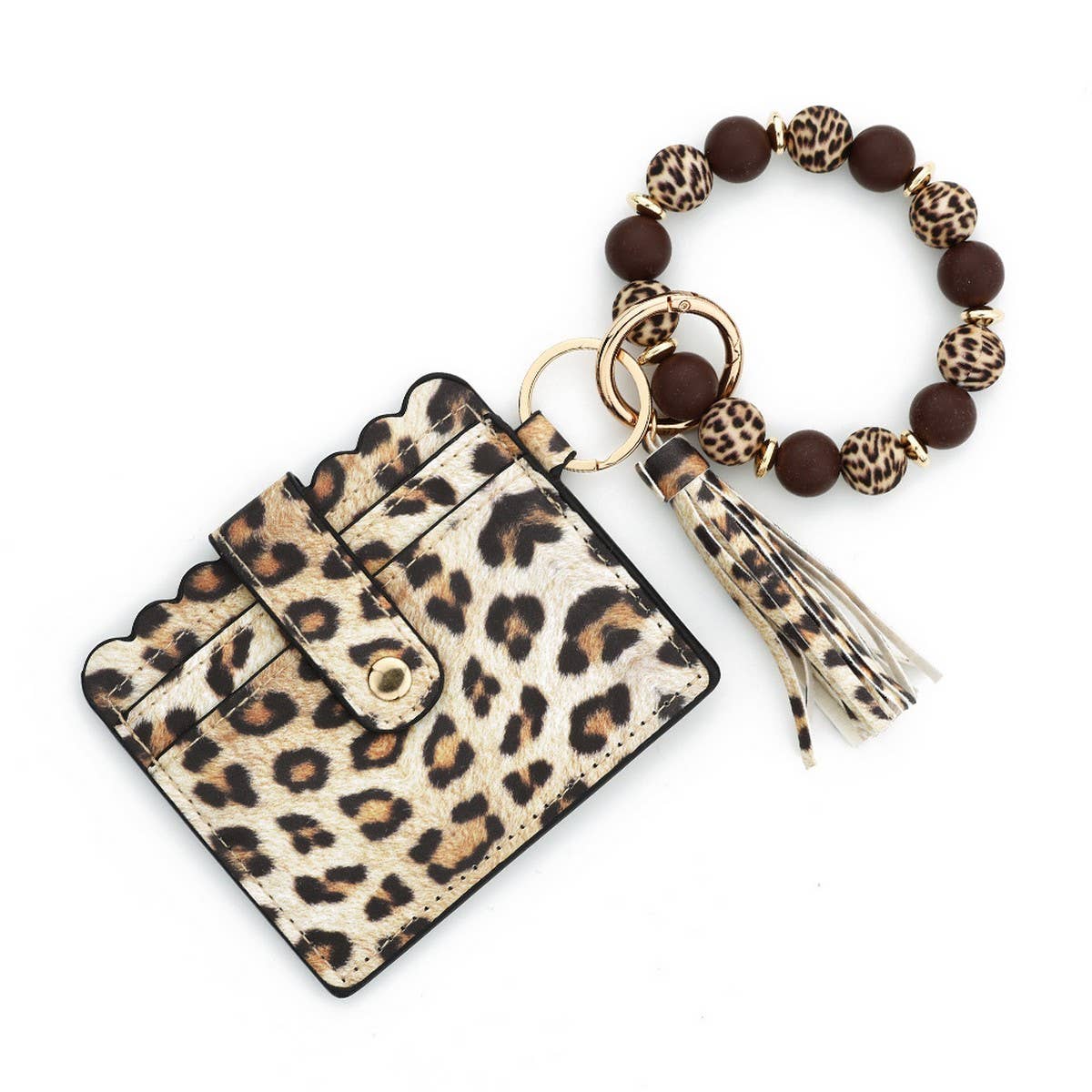 Colorful Silicone Bead Coin Purse with Cow Keychain_CWAB4952