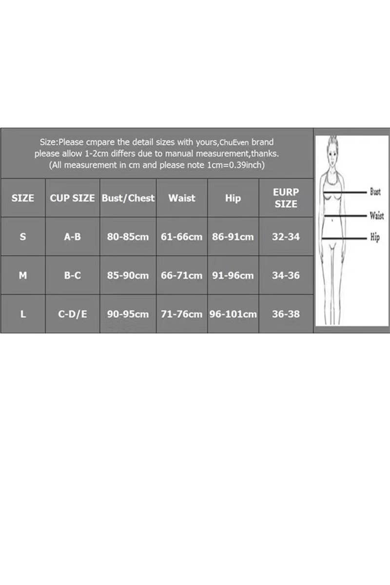 CWMW0798_HANGING NECK THREE PIECE SWIMSUIT SET