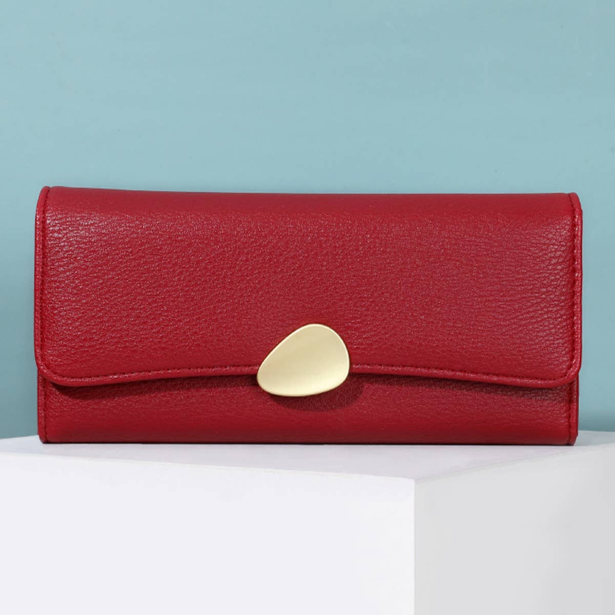 CLASSIC LITCHI PATTERN HASP WALLET_CWAB1651