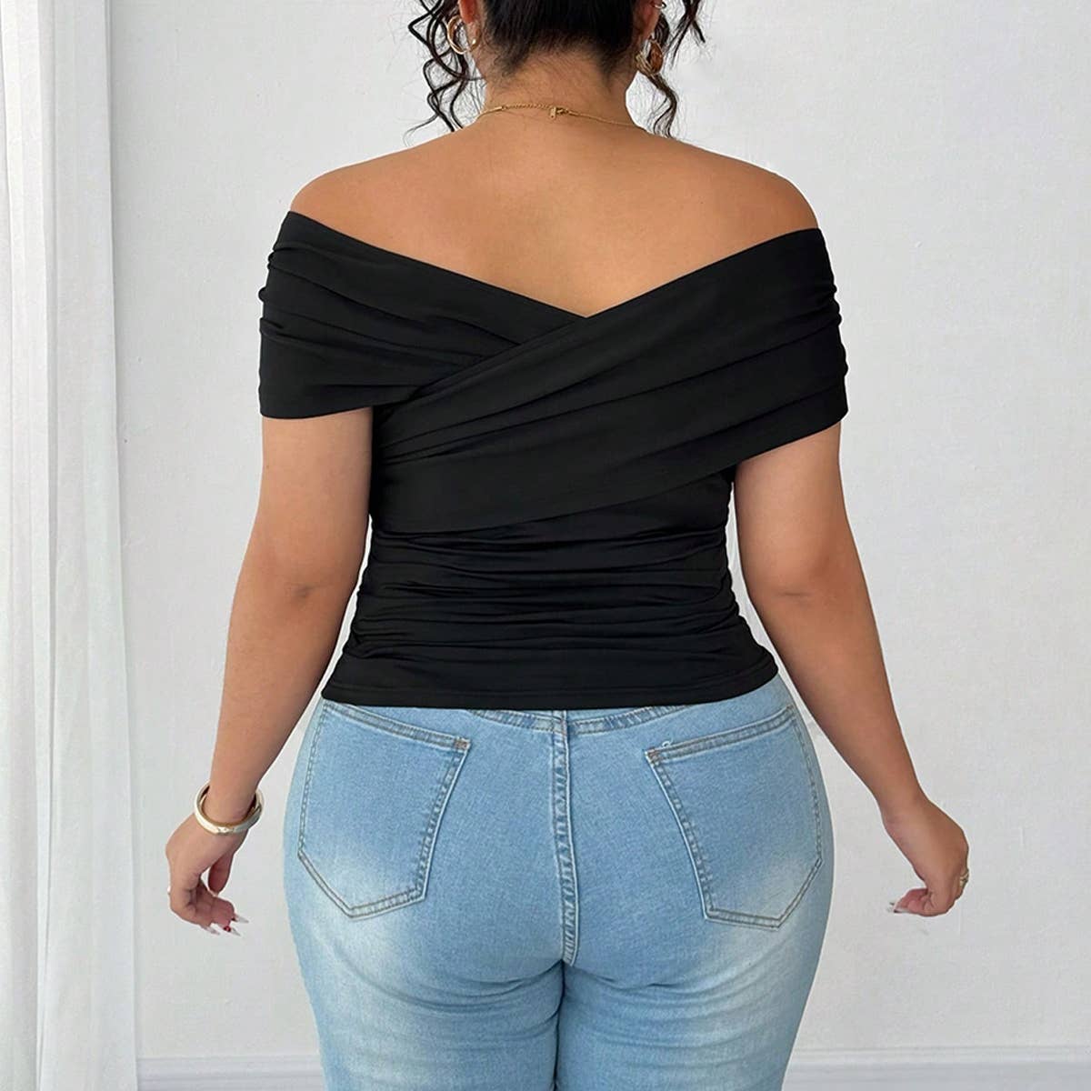 Chic Off Shoulder T-Shirt ??Elegant Summer Style_CWTHT0260