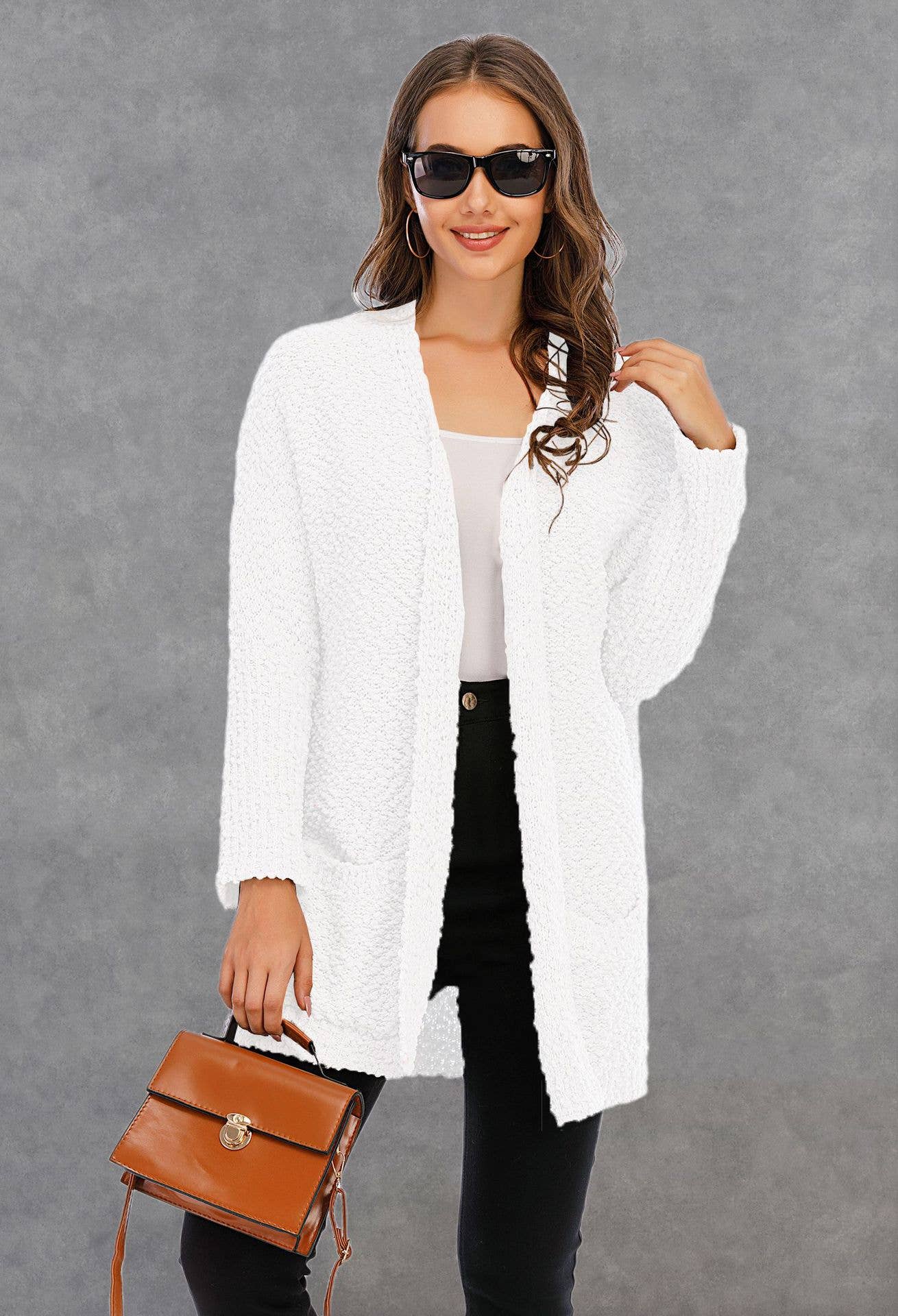 CWOSWL1044_Long Sleeve Open Front Long Cardigan Sweater