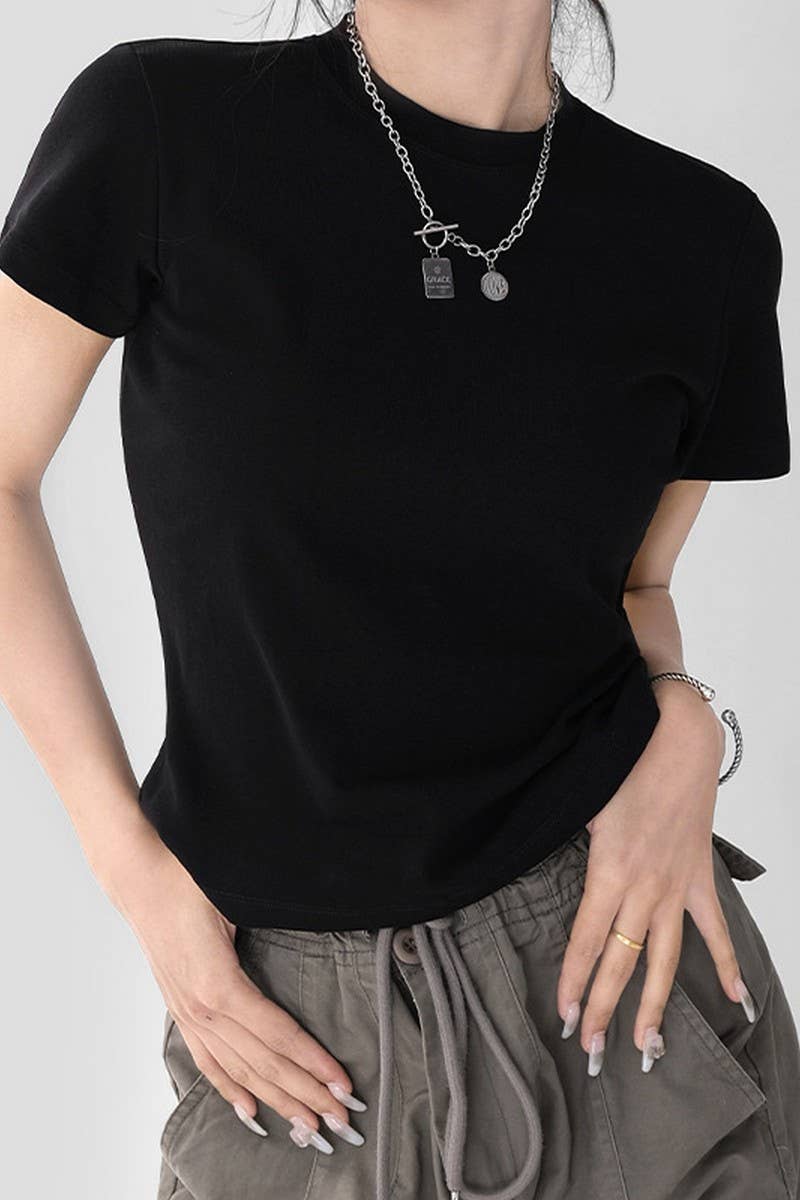 CWTTS1594_SUMMER SLIM FIT HOT GIRL TEMPERAMENT TOPS