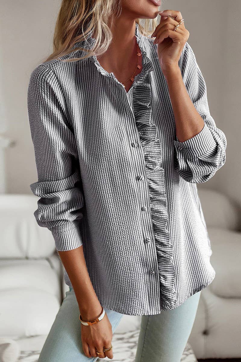 CWTBLL0789_STRIPED LONG SLEEVED BLOUSE