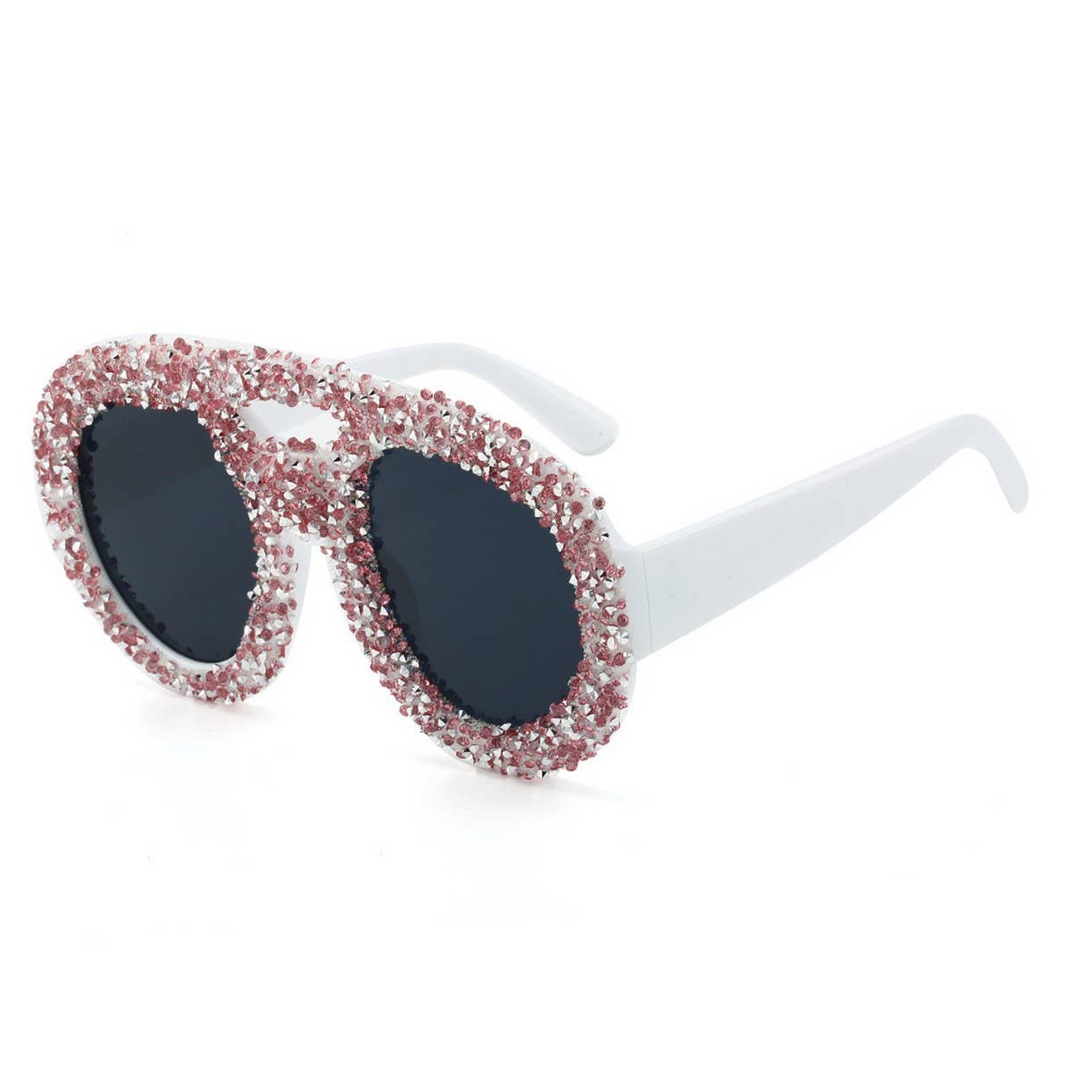 DOUBLE BEAM LARGE FRAME ROUND SUNGLASSES