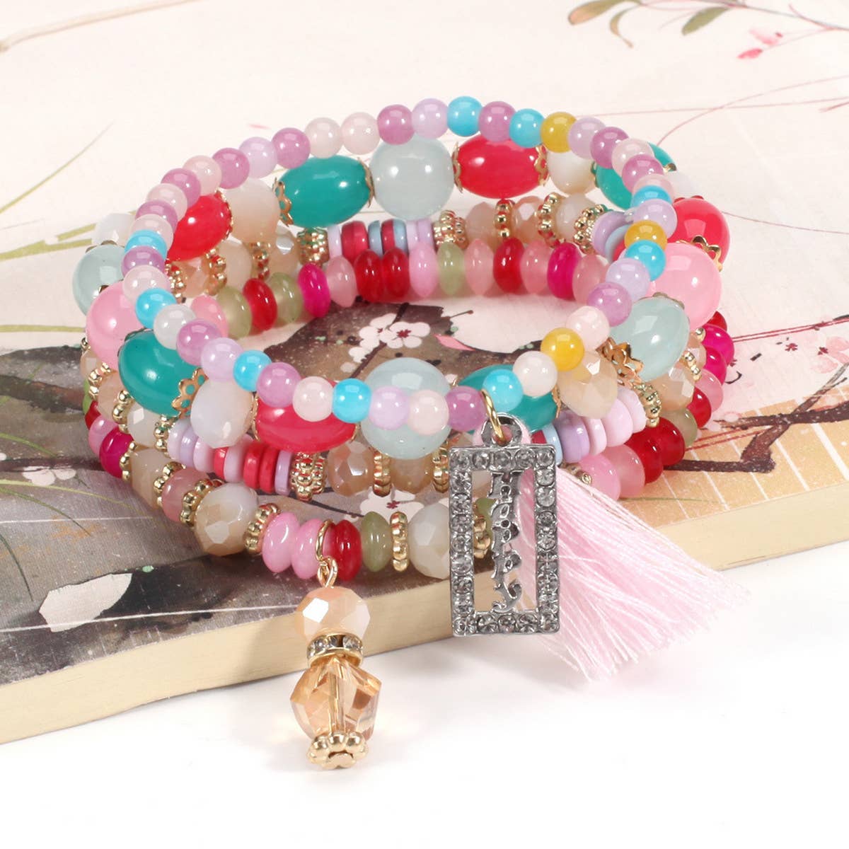 BOHEMIAN MULTI-LAYERED TASSEL CRYSTAL BRACELET_CWAJE2215