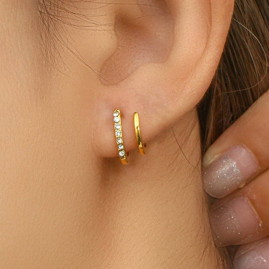 GEOMETRIC SIMPLE TEMPERAMENT EARRINGS