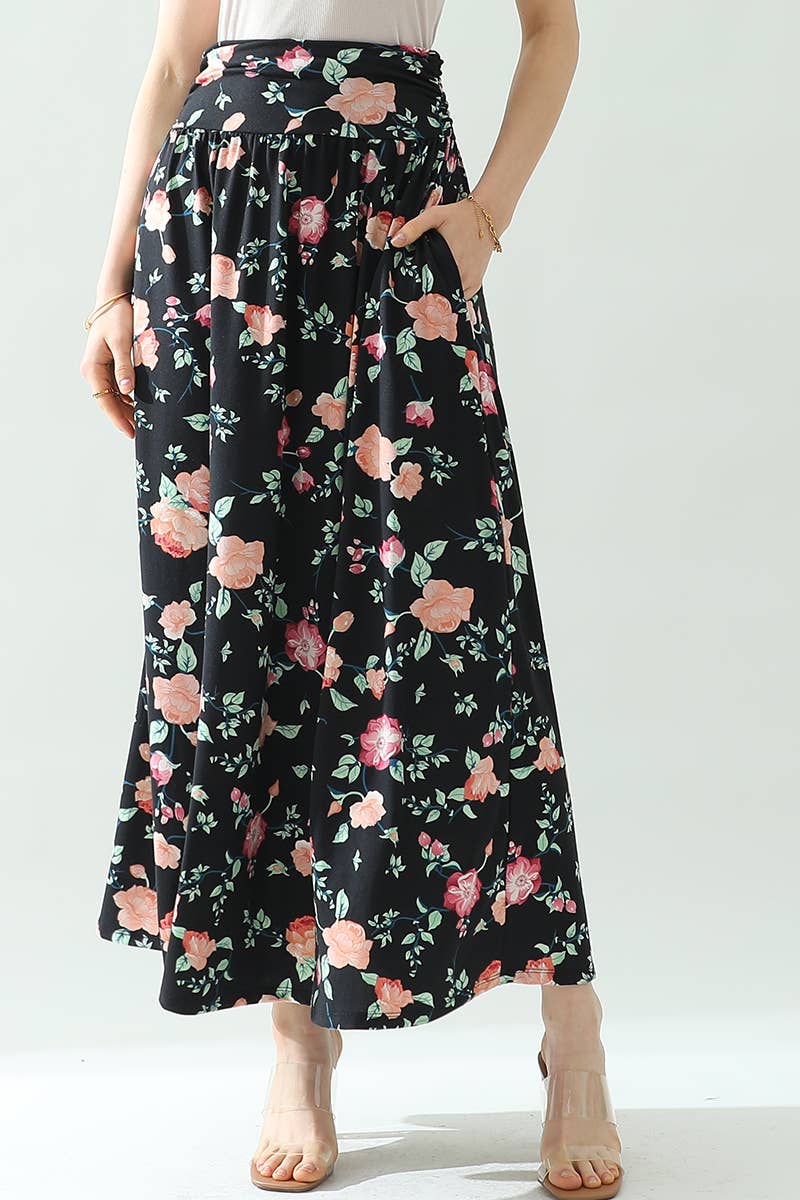 CWBLS116_CASUAL LONG LENGTH MAXI STYLE WAIST LIGHT SKIRT