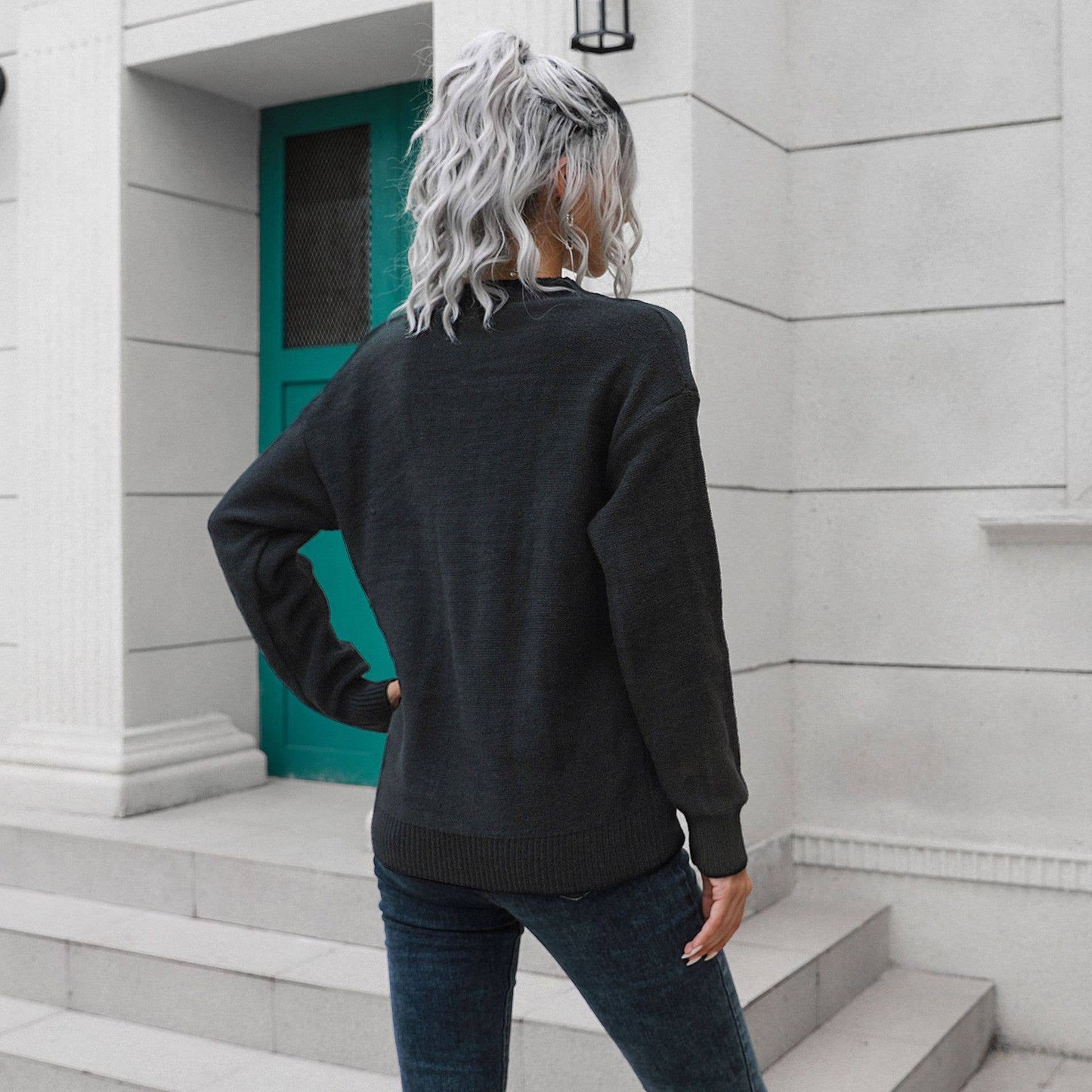 Autumn/winter design button sweater