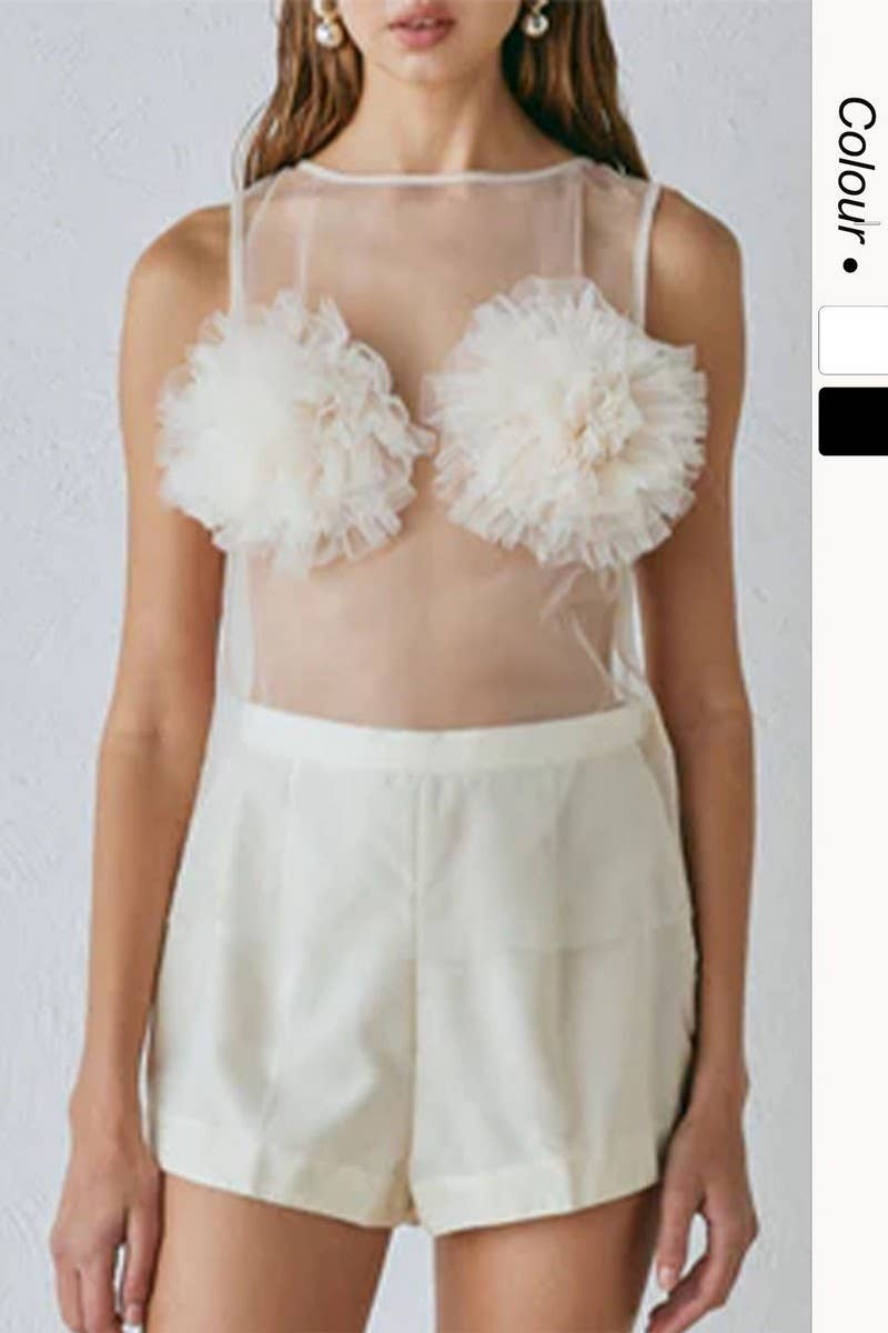 CWTBLSL0788_SEXY MESH SEE-THROUGH CUTOUT CROP TOP