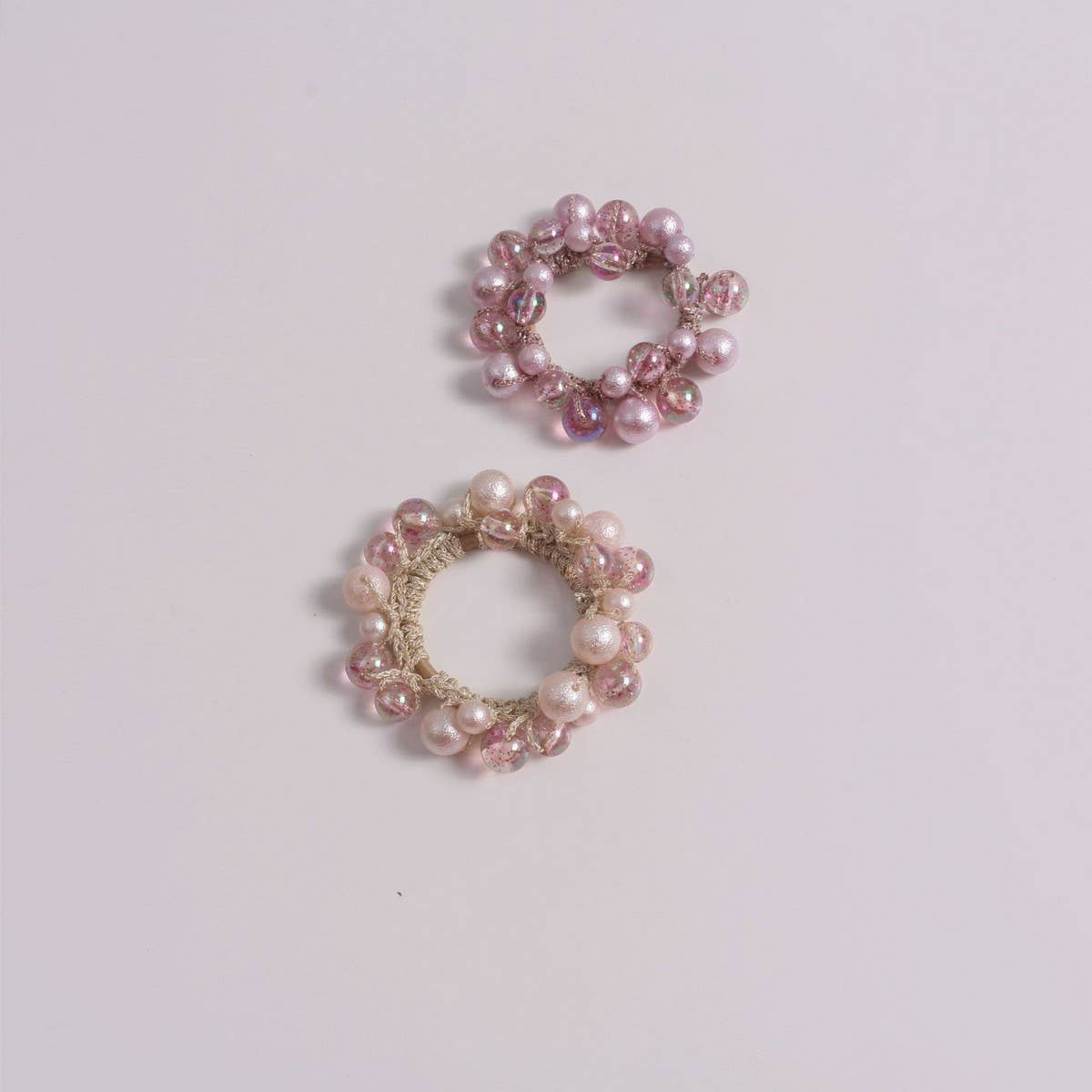 Sweet Cute Wrinkled Pearl Hair Tie Simple New Band
