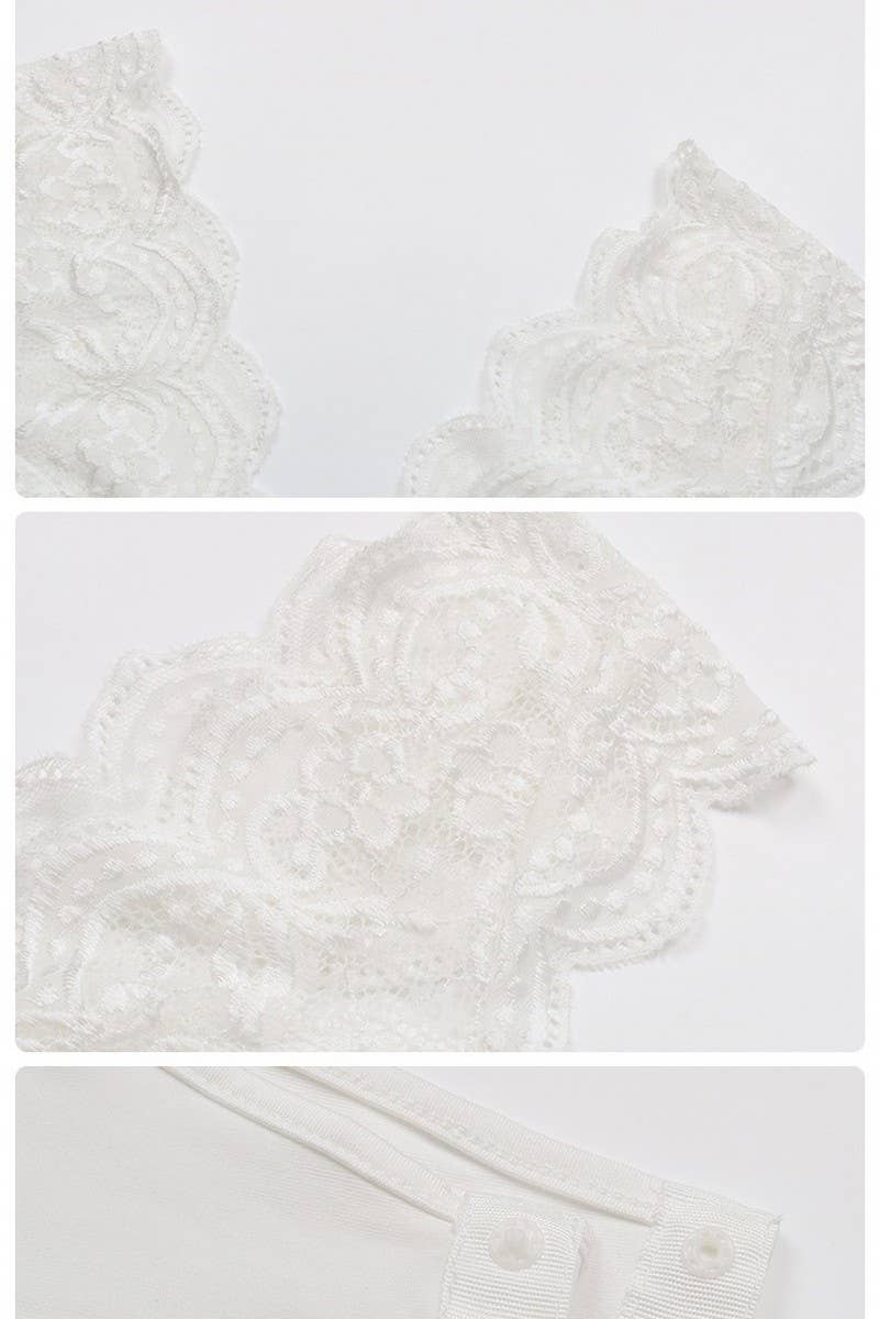 CWSBS0219_SOLID V-NECK LACE SLEEVELESS SEXY JUMPSUIT