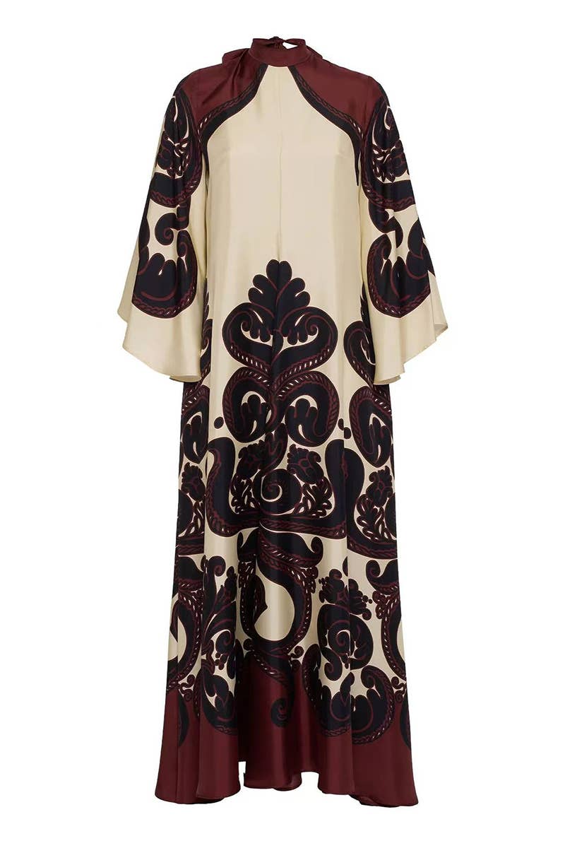 CWDMD5471_TEMPERAMENT COMMUTING CONTRAST COLOR DRESS