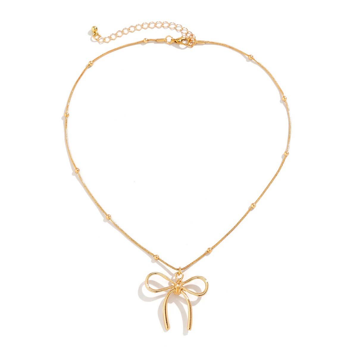 HOT SELLING BLACK BOW BEADED NECKLACE