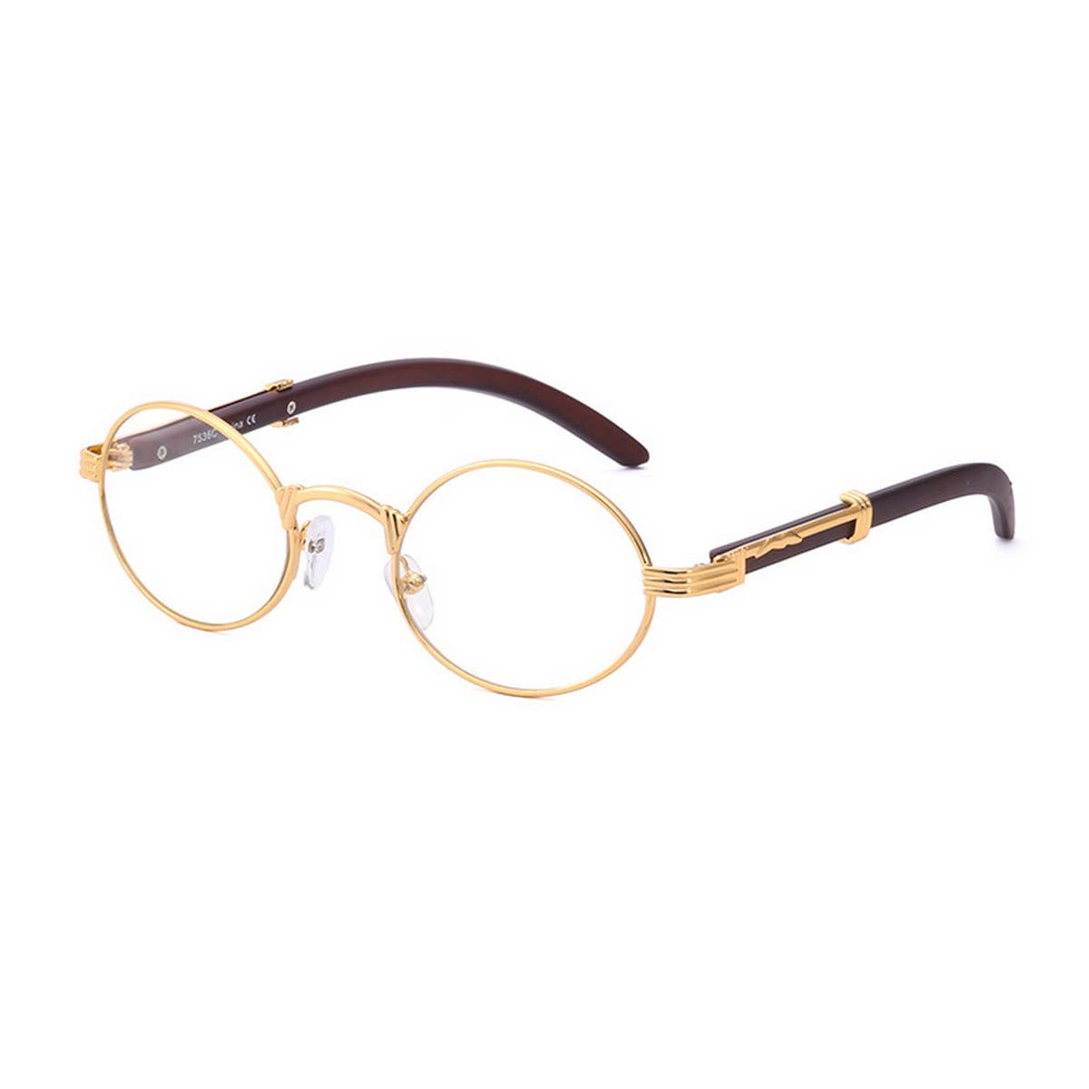 IMITATION WOOD SUNGLASSES ROUND FRAME SUNGLASSES