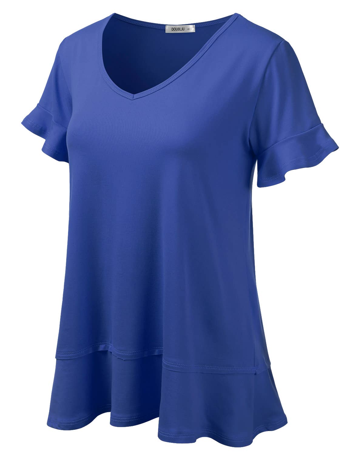 CWTTS681_Casual Tshirt V Neck Short Sleeve Loose blouse