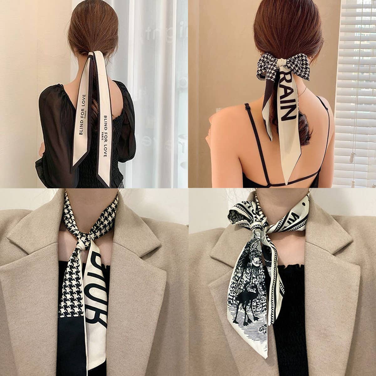 Long Ribbon Scarf for Hair, Bag, or Gift Wrapping