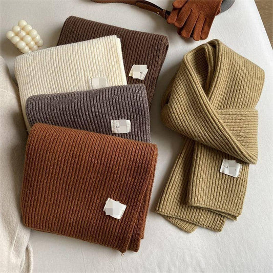 Plaid Knit Scarf - Soft Faux Cashmere Winter Wrap_CWASC1235