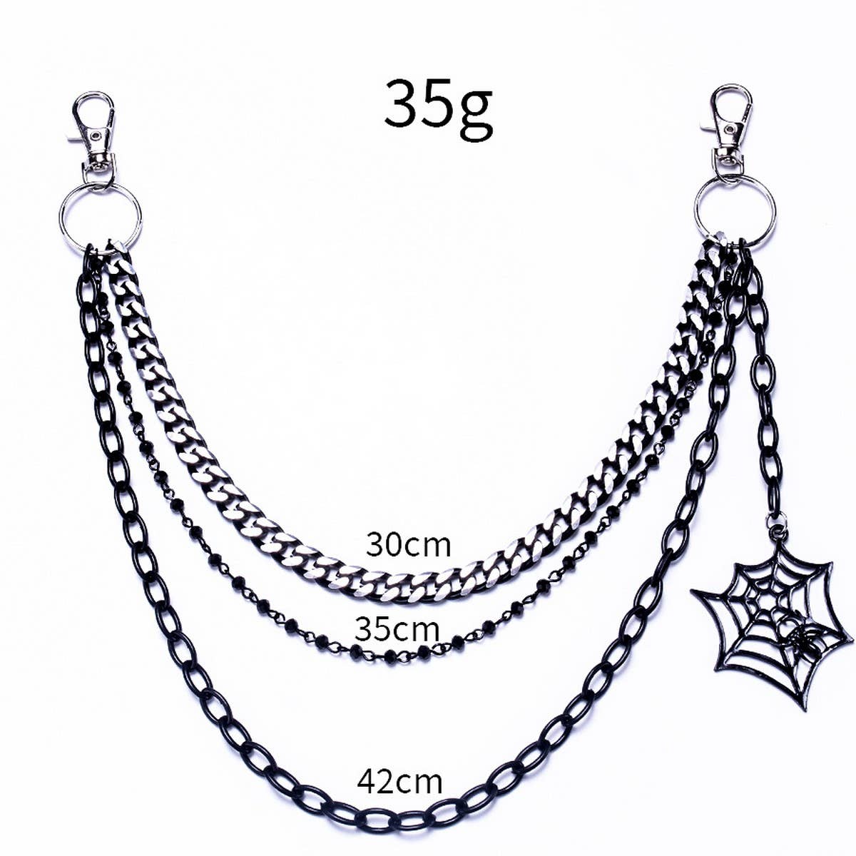 PUNK STYLE SPIDER WEB JEANS CHAIN_CWMM0645