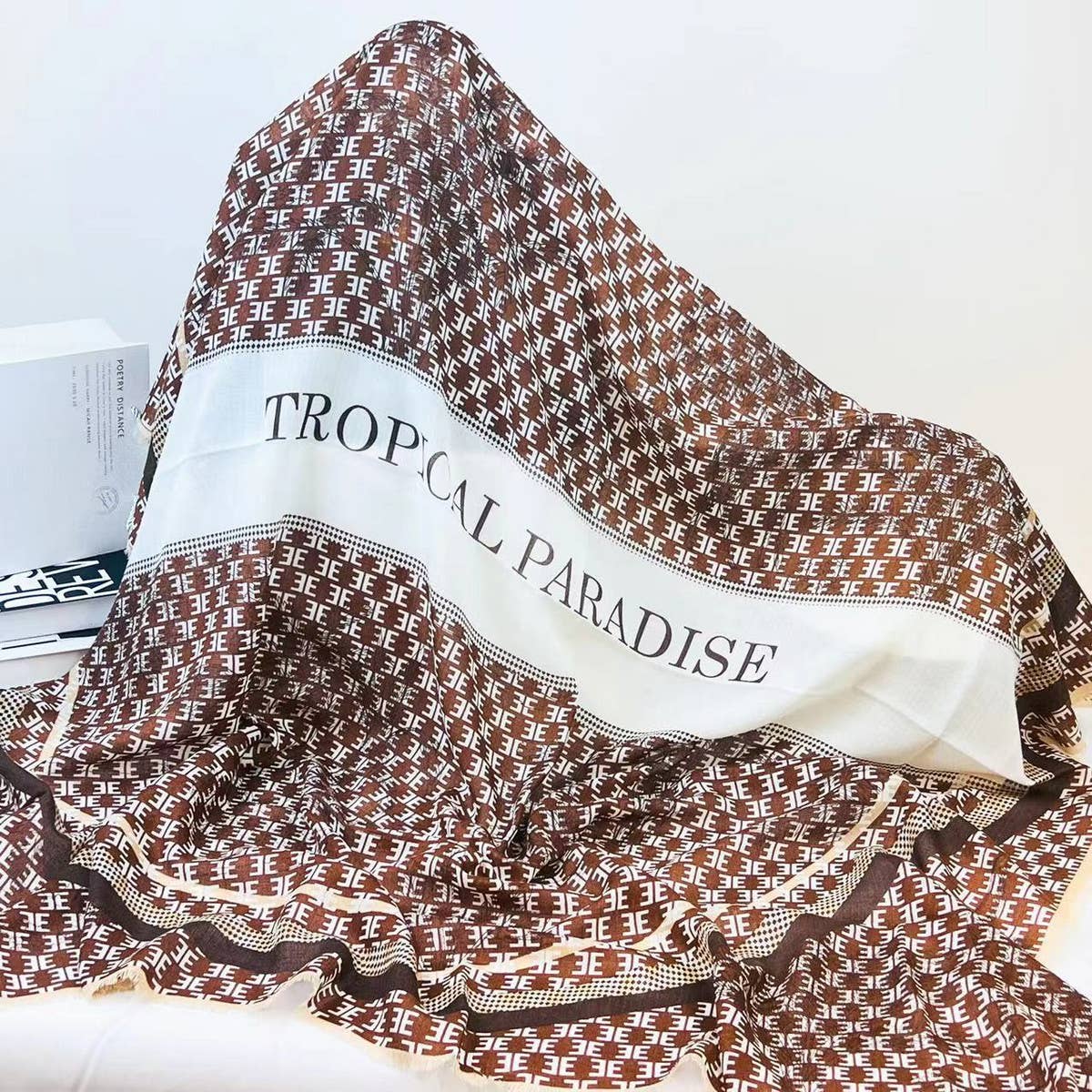 Letter Print Scarf - Chic Winter Wrap Gift Shawl