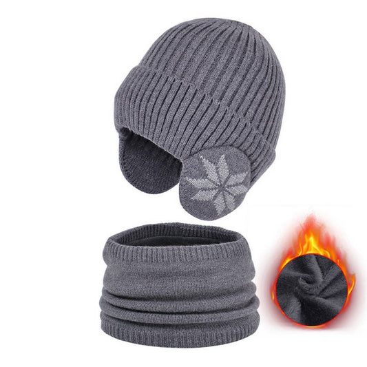 PLUSH WARM HAT AND SCARF TWO PIECE SET_CWASC1134