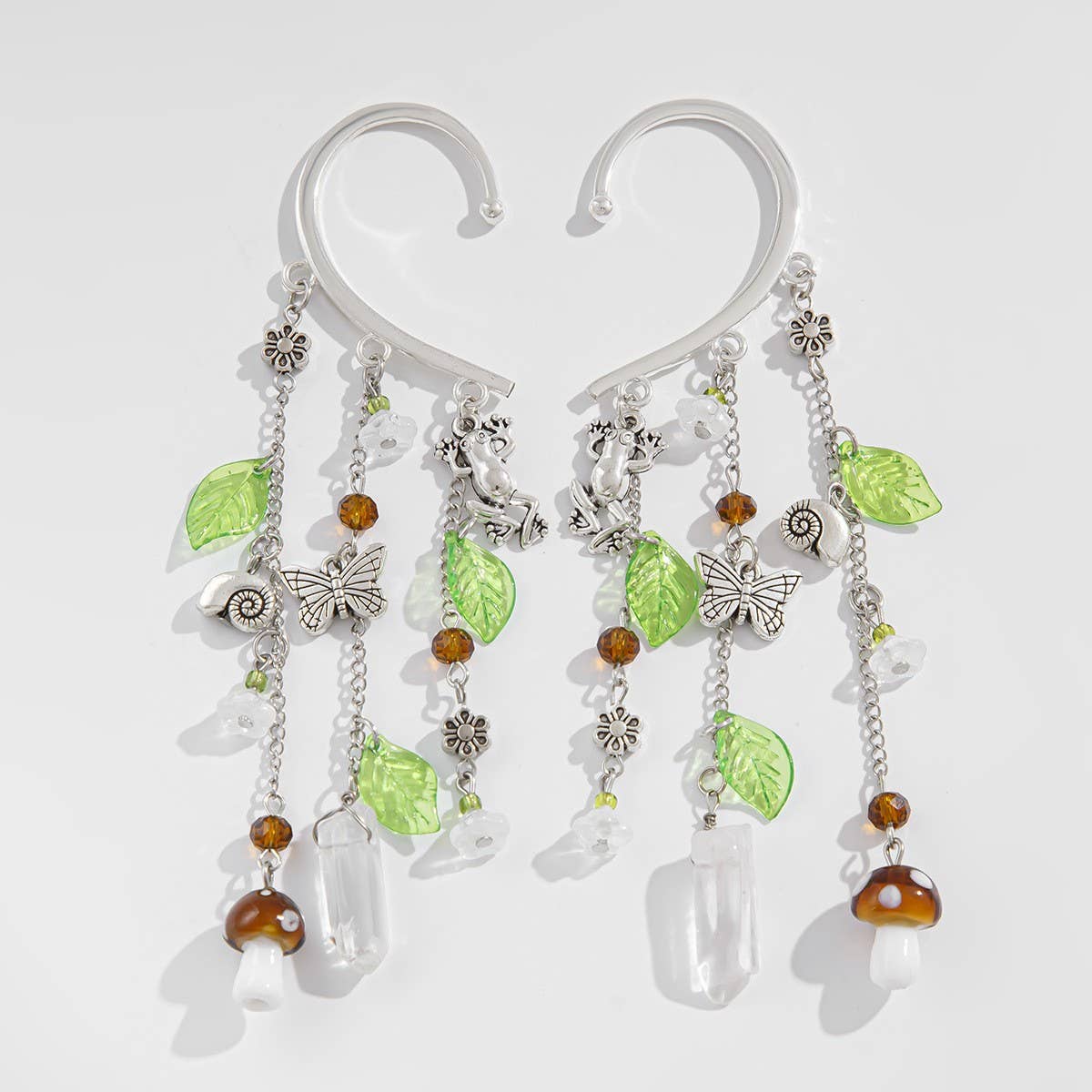 VINTAGE BOHEMIAN MUSHROOM TASSEL EARRINGS