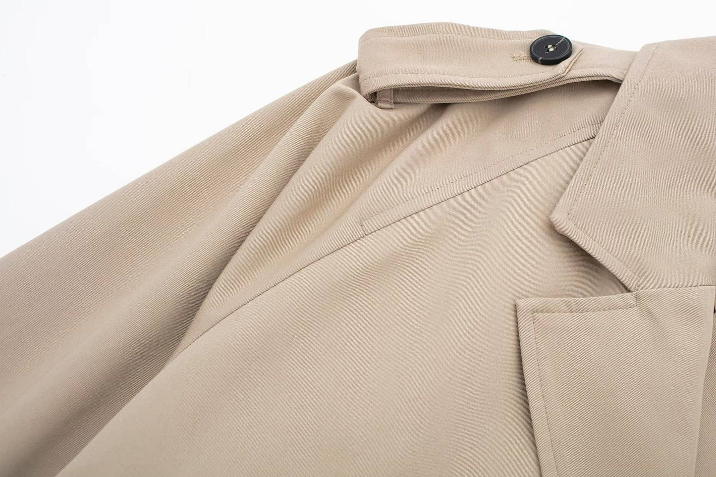 Belt casual short trench coat