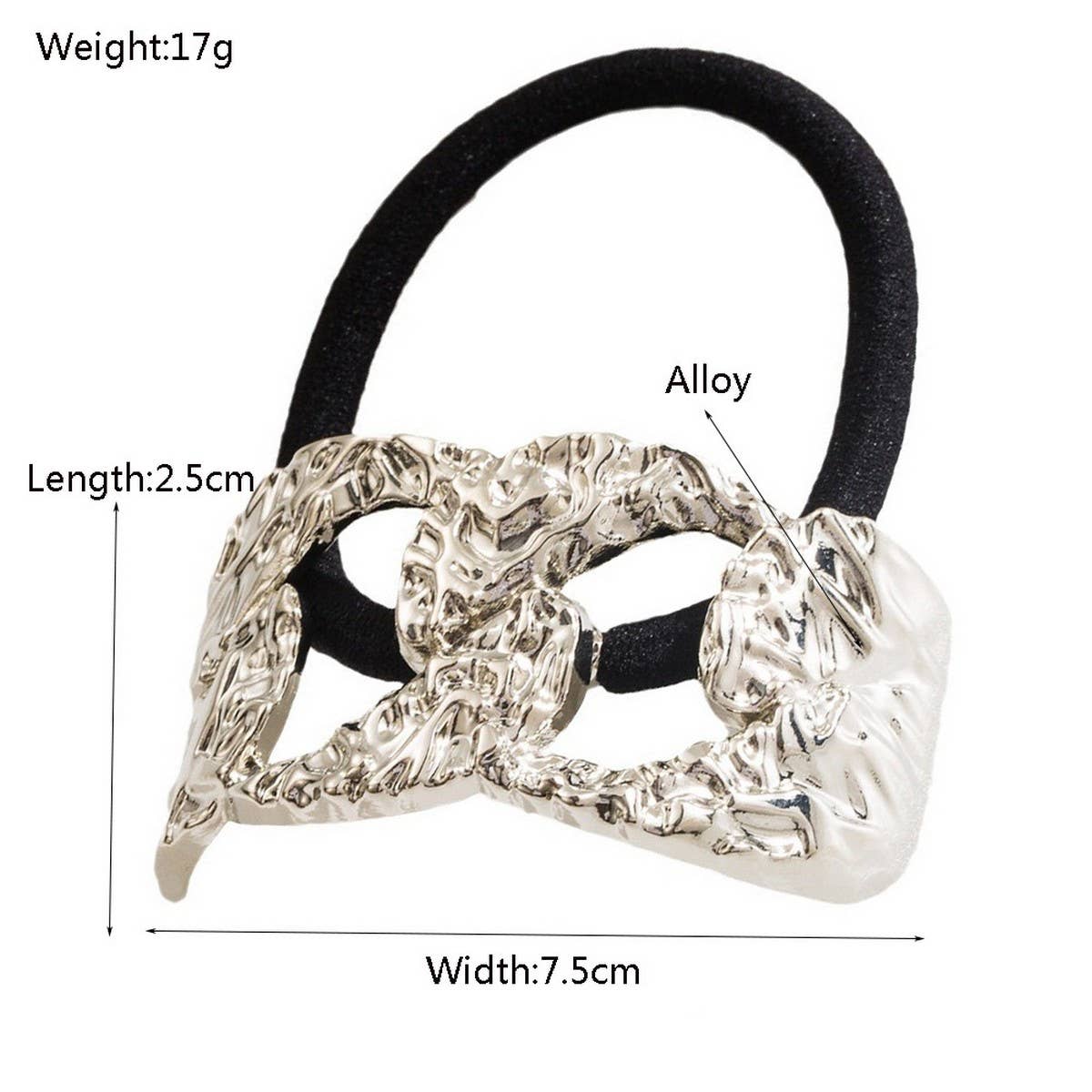 Minimalist Double Arc Hollow Metal Hair Tie