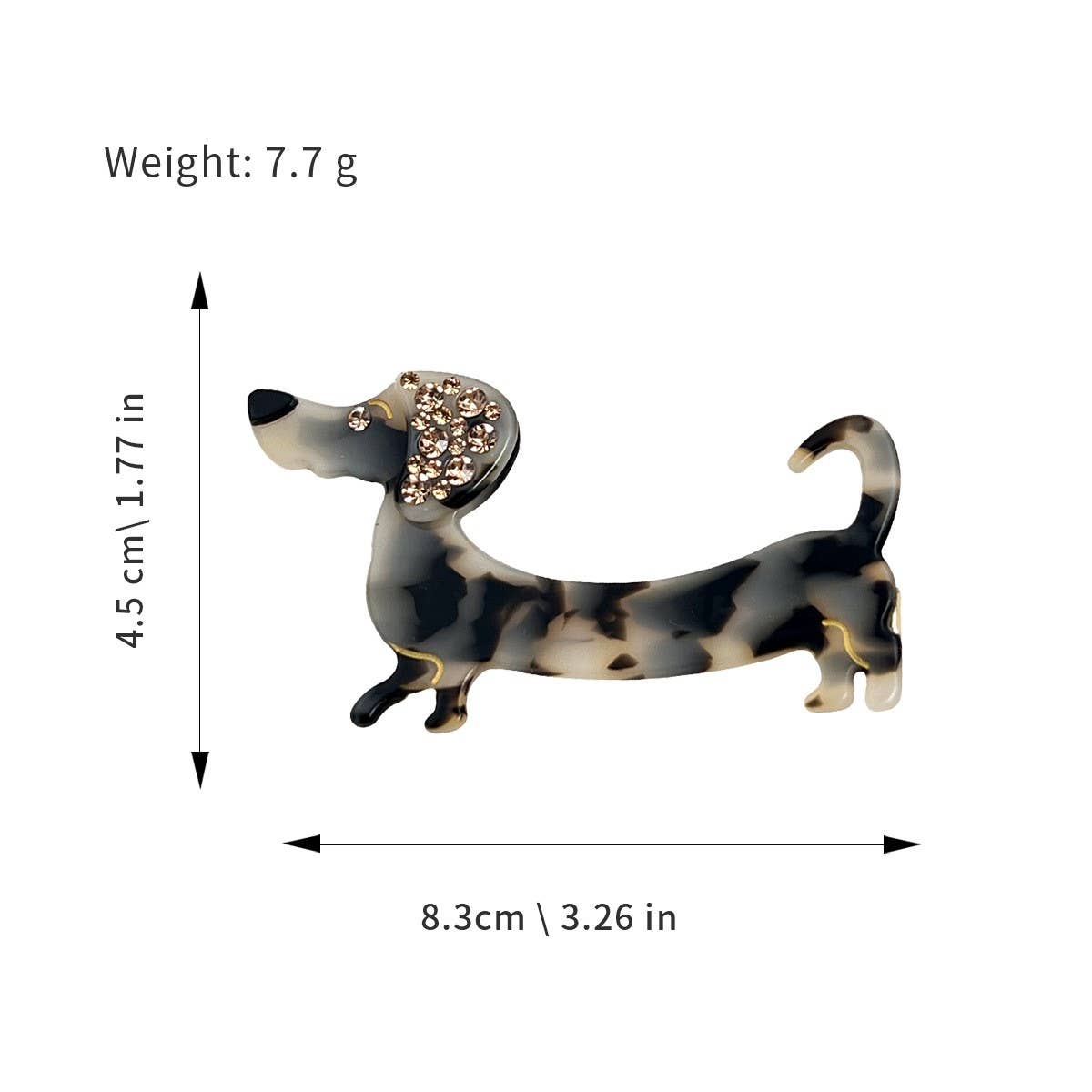 RHINESTONE DOG TEMPERAMENT GIRLY HAIR CLIP
