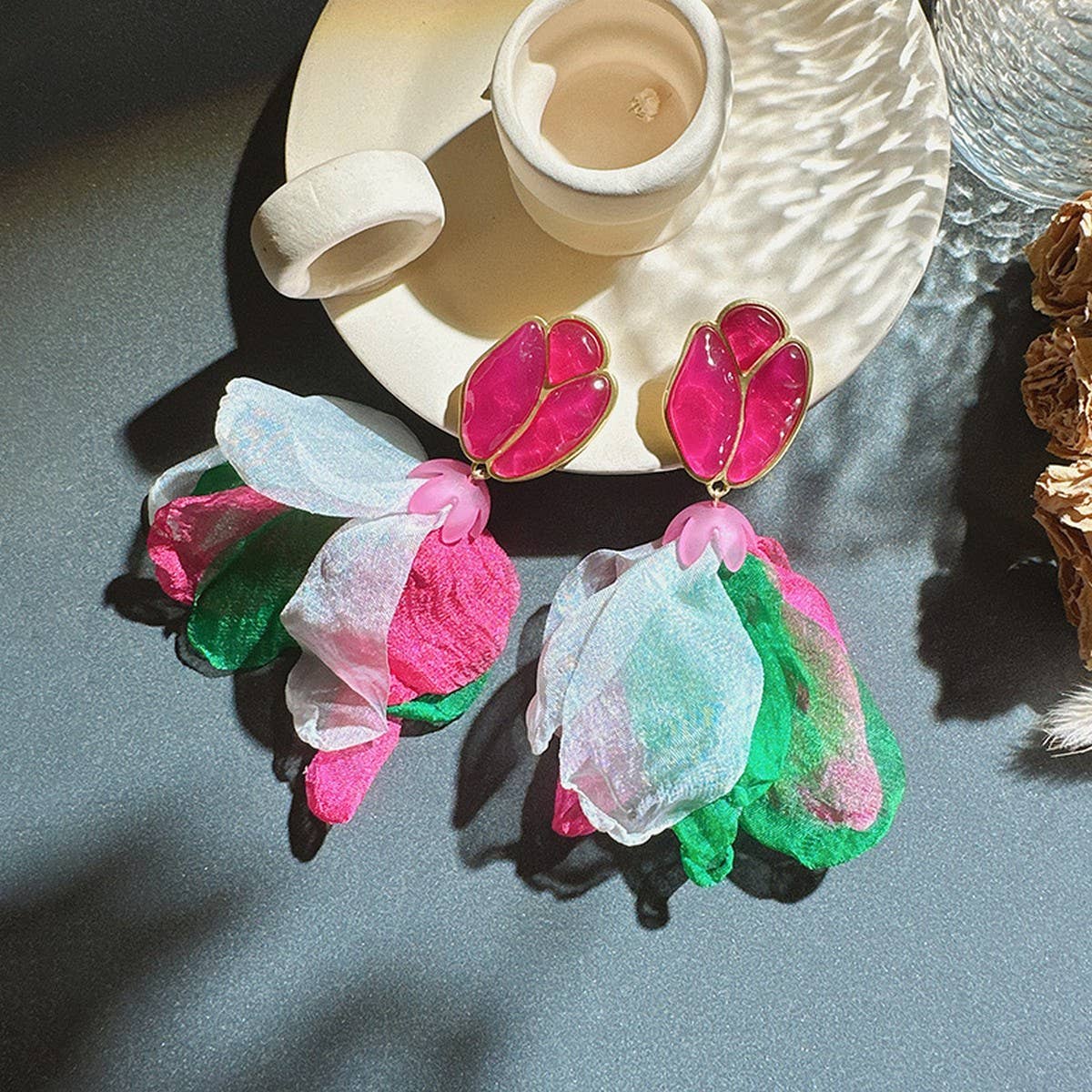 Boho Floral Earrings ??Original Handmade Design_CWMM6181